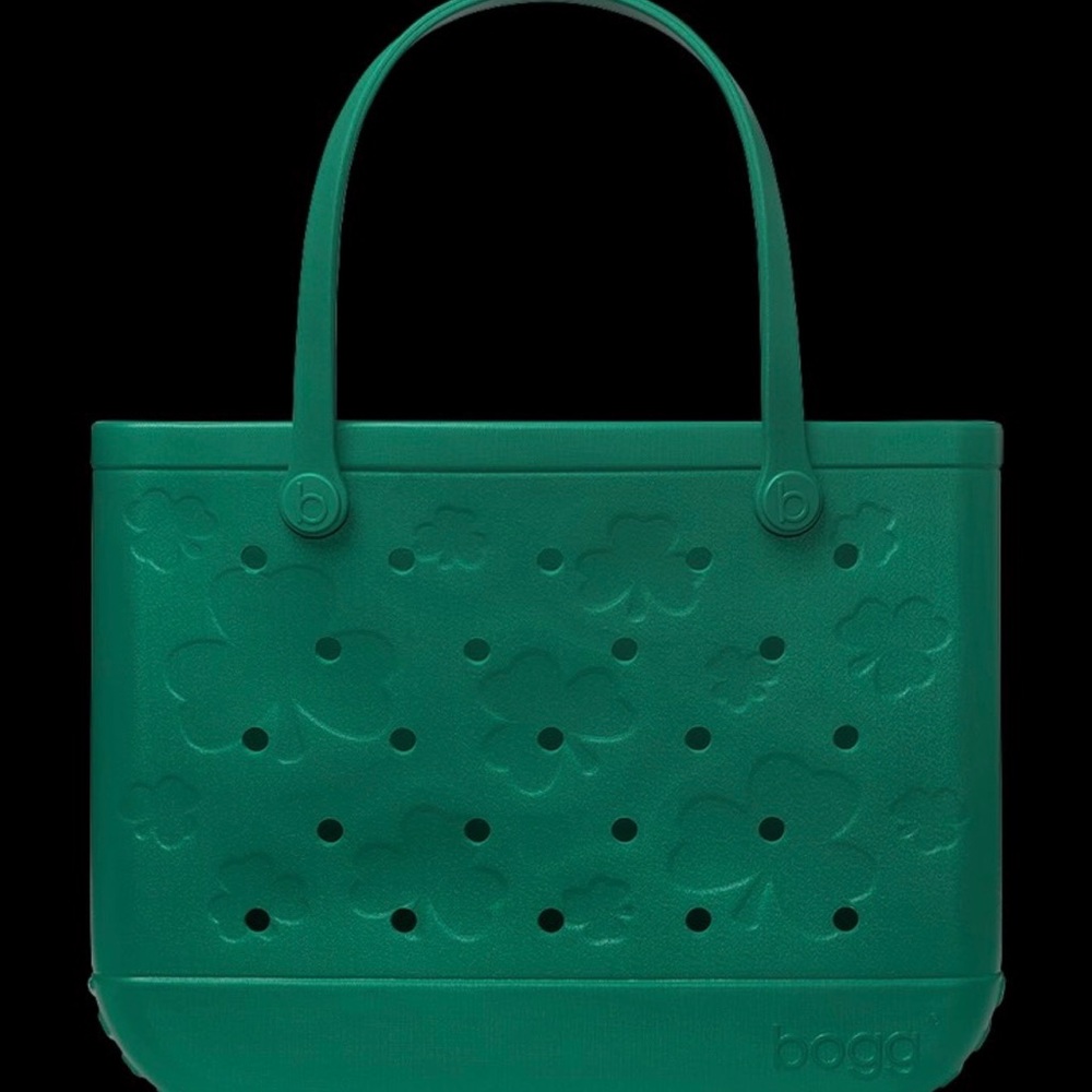 Teal shamrock Bogg Bag Tote - Picture 10 of 10